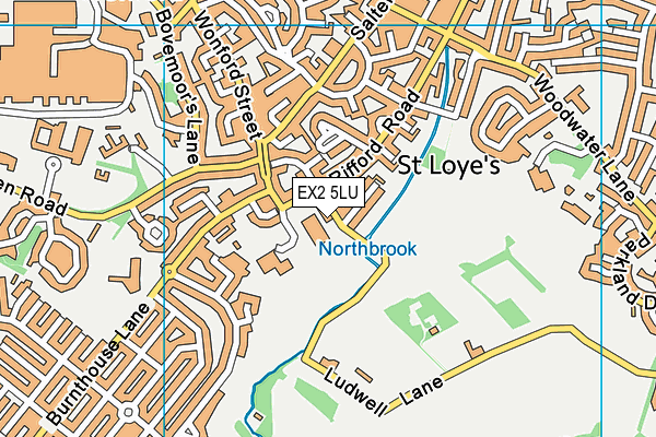 EX2 5LU map - OS VectorMap District (Ordnance Survey)