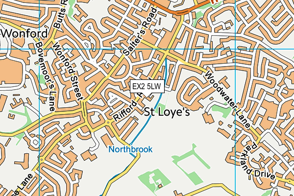EX2 5LW map - OS VectorMap District (Ordnance Survey)