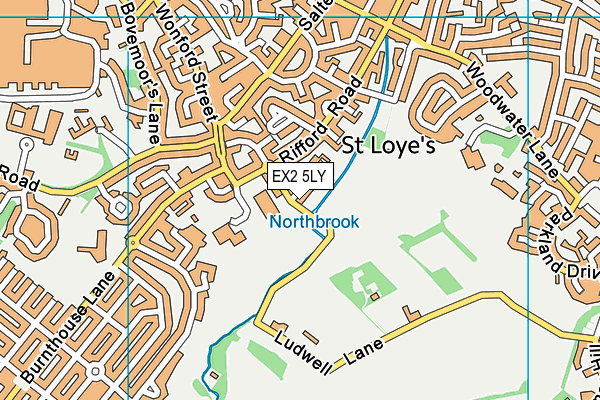 EX2 5LY map - OS VectorMap District (Ordnance Survey)