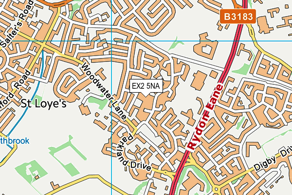 EX2 5NA map - OS VectorMap District (Ordnance Survey)