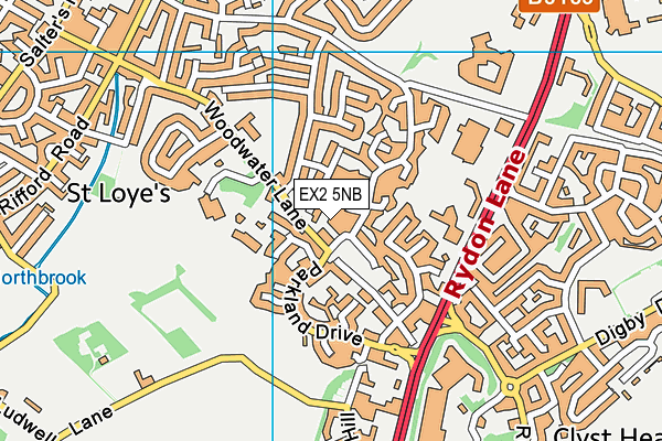 EX2 5NB map - OS VectorMap District (Ordnance Survey)