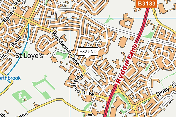 EX2 5ND map - OS VectorMap District (Ordnance Survey)