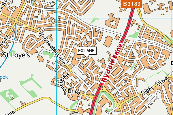 EX2 5NE map - OS VectorMap District (Ordnance Survey)