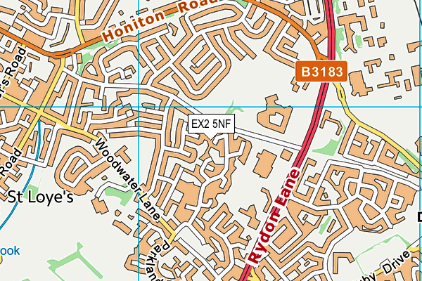 EX2 5NF map - OS VectorMap District (Ordnance Survey)
