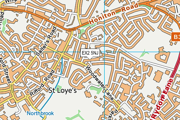 EX2 5NJ map - OS VectorMap District (Ordnance Survey)