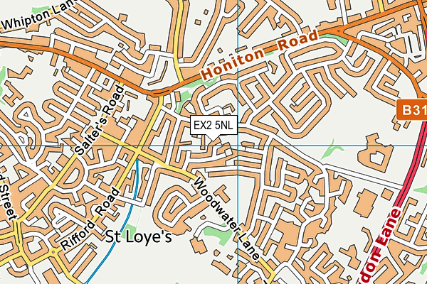 EX2 5NL map - OS VectorMap District (Ordnance Survey)