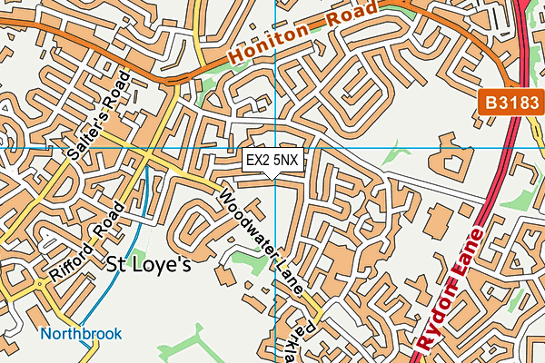 EX2 5NX map - OS VectorMap District (Ordnance Survey)