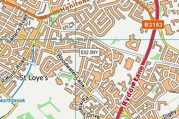 EX2 5NY map - OS VectorMap District (Ordnance Survey)