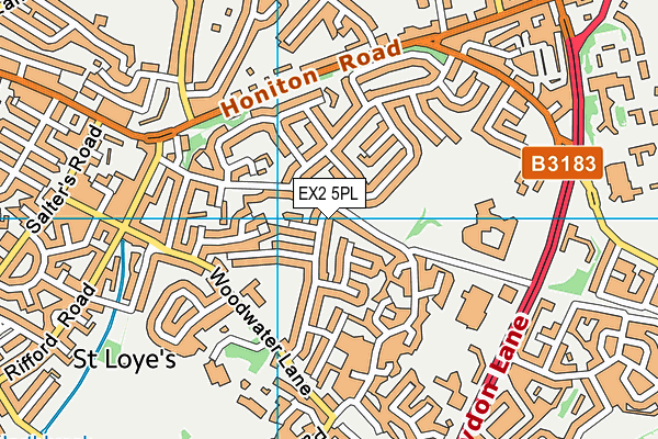 EX2 5PL map - OS VectorMap District (Ordnance Survey)