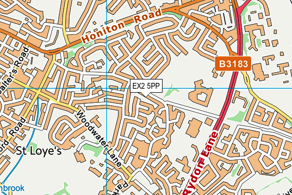 EX2 5PP map - OS VectorMap District (Ordnance Survey)