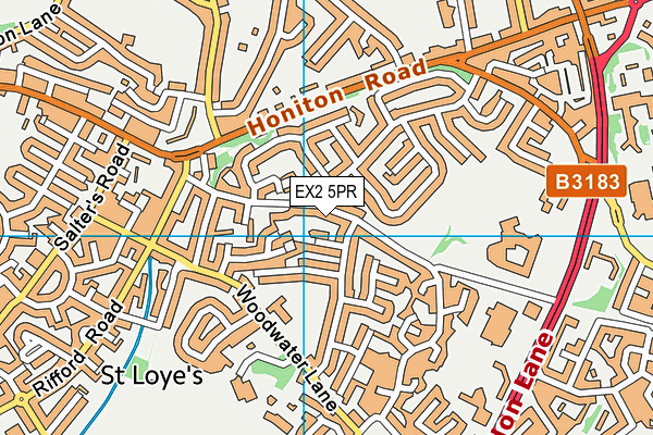 EX2 5PR map - OS VectorMap District (Ordnance Survey)