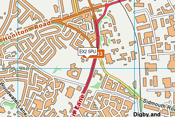 EX2 5PU map - OS VectorMap District (Ordnance Survey)