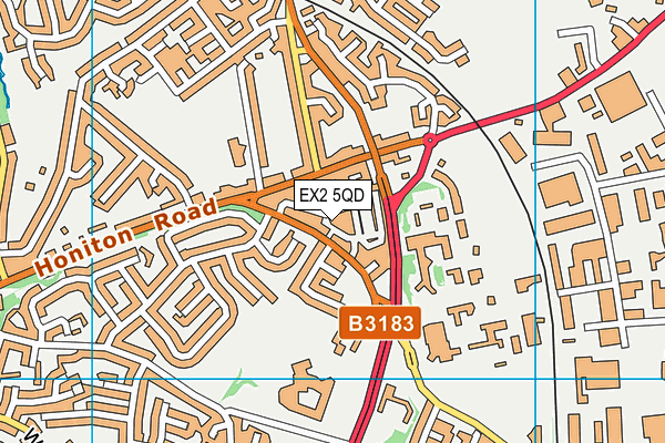 EX2 5QD map - OS VectorMap District (Ordnance Survey)