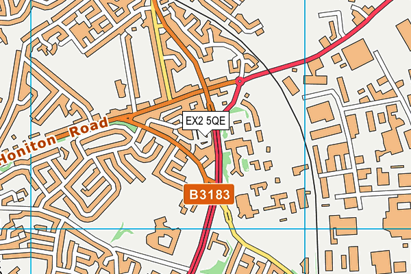 EX2 5QE map - OS VectorMap District (Ordnance Survey)