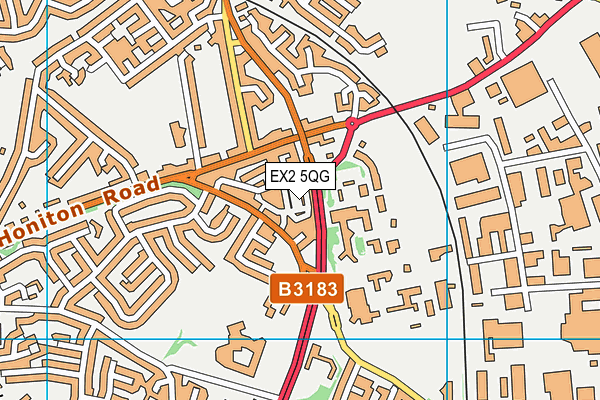 EX2 5QG map - OS VectorMap District (Ordnance Survey)