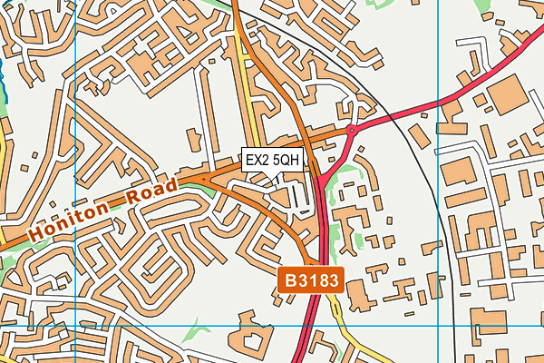 EX2 5QH map - OS VectorMap District (Ordnance Survey)