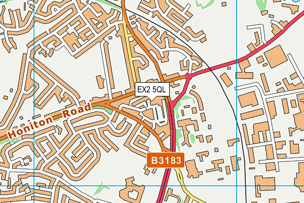 EX2 5QL map - OS VectorMap District (Ordnance Survey)