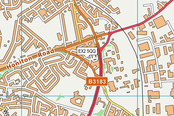 EX2 5QQ map - OS VectorMap District (Ordnance Survey)