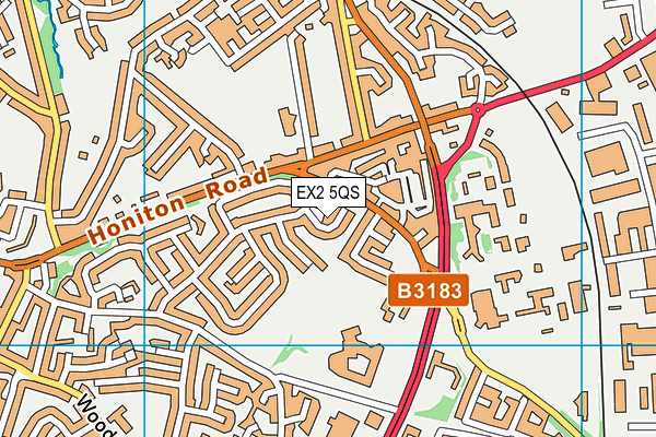 EX2 5QS map - OS VectorMap District (Ordnance Survey)