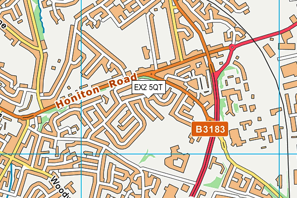 EX2 5QT map - OS VectorMap District (Ordnance Survey)