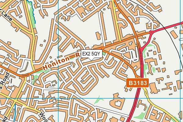 EX2 5QY map - OS VectorMap District (Ordnance Survey)