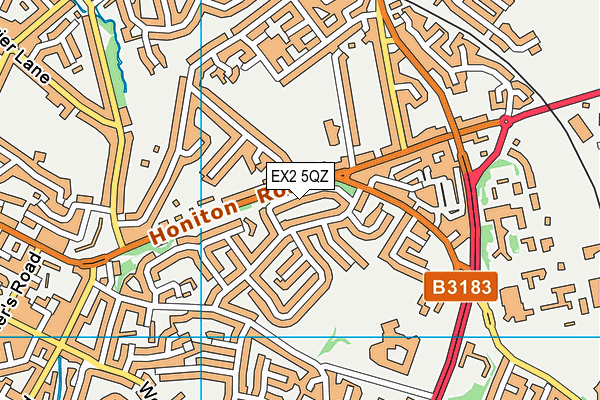 EX2 5QZ map - OS VectorMap District (Ordnance Survey)