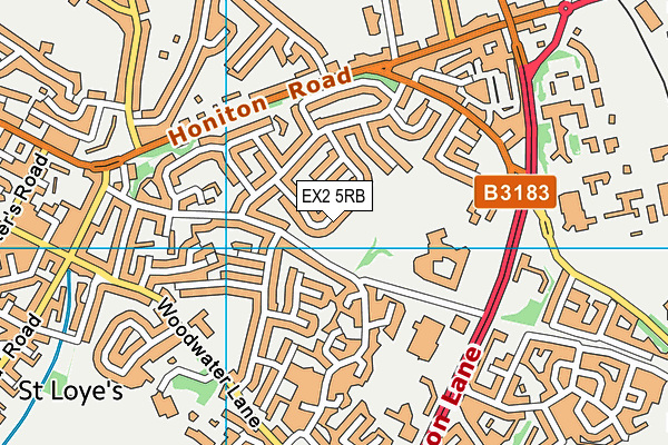 EX2 5RB map - OS VectorMap District (Ordnance Survey)