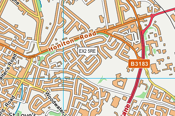 EX2 5RE map - OS VectorMap District (Ordnance Survey)