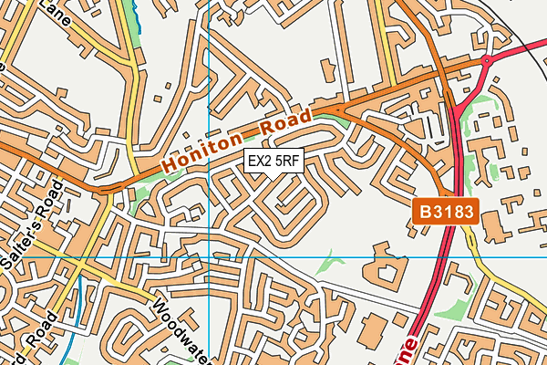 EX2 5RF map - OS VectorMap District (Ordnance Survey)