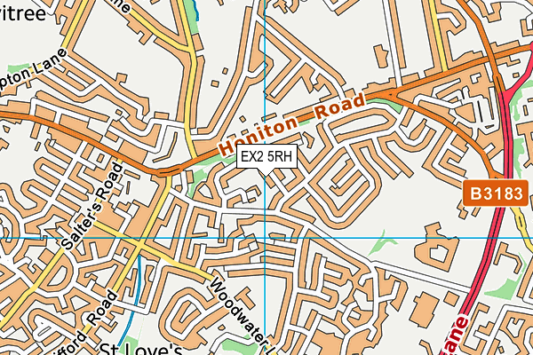 EX2 5RH map - OS VectorMap District (Ordnance Survey)