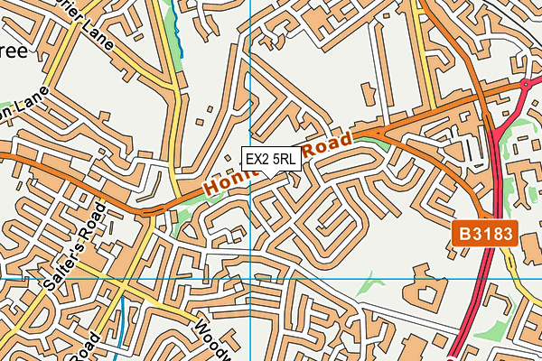 EX2 5RL map - OS VectorMap District (Ordnance Survey)