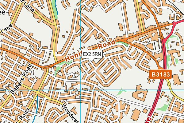 EX2 5RN map - OS VectorMap District (Ordnance Survey)