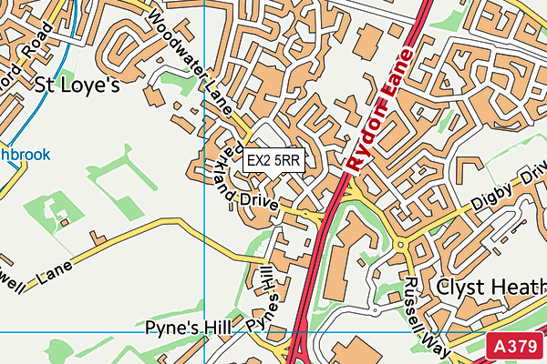 EX2 5RR map - OS VectorMap District (Ordnance Survey)