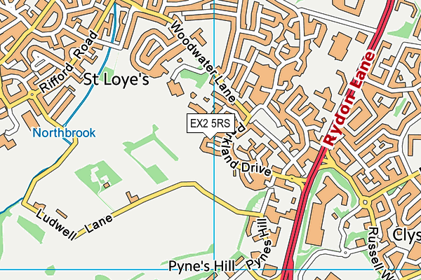 EX2 5RS map - OS VectorMap District (Ordnance Survey)