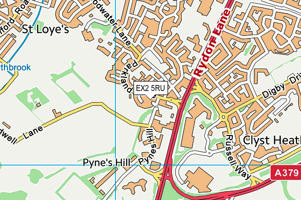 EX2 5RU map - OS VectorMap District (Ordnance Survey)