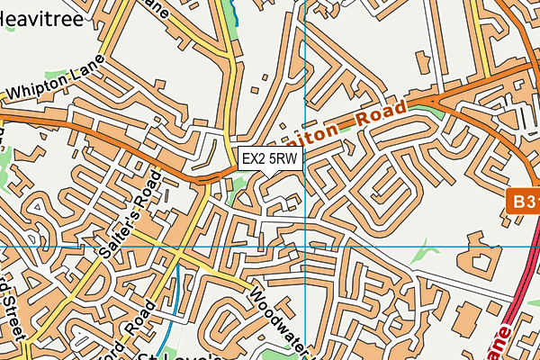 EX2 5RW map - OS VectorMap District (Ordnance Survey)