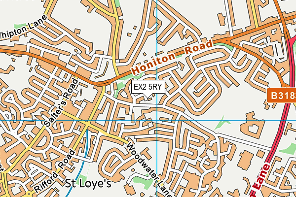 EX2 5RY map - OS VectorMap District (Ordnance Survey)