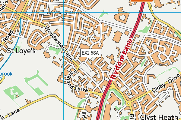 EX2 5SA map - OS VectorMap District (Ordnance Survey)