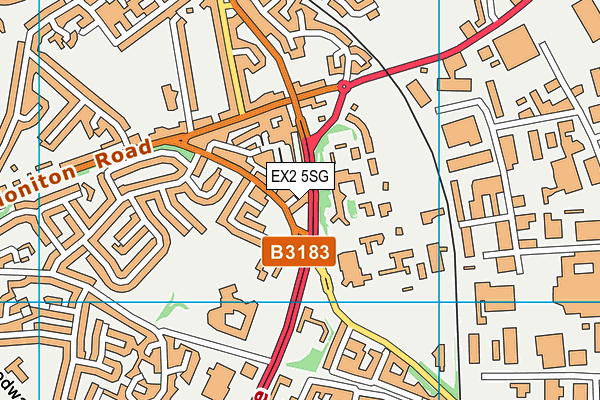 EX2 5SG map - OS VectorMap District (Ordnance Survey)