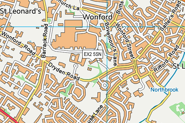 EX2 5SN map - OS VectorMap District (Ordnance Survey)