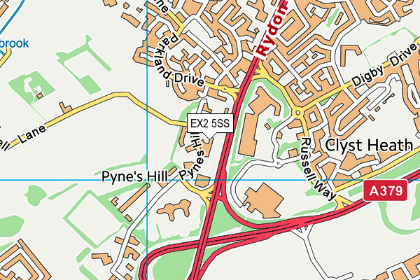 EX2 5SS map - OS VectorMap District (Ordnance Survey)