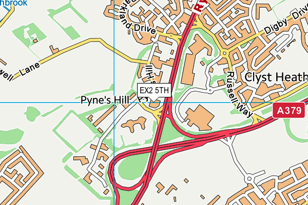 EX2 5TH map - OS VectorMap District (Ordnance Survey)