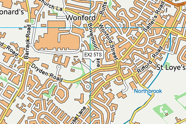 EX2 5TS map - OS VectorMap District (Ordnance Survey)