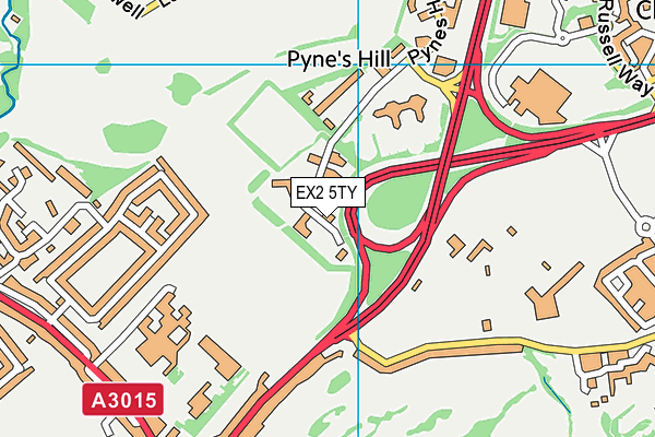 EX2 5TY map - OS VectorMap District (Ordnance Survey)