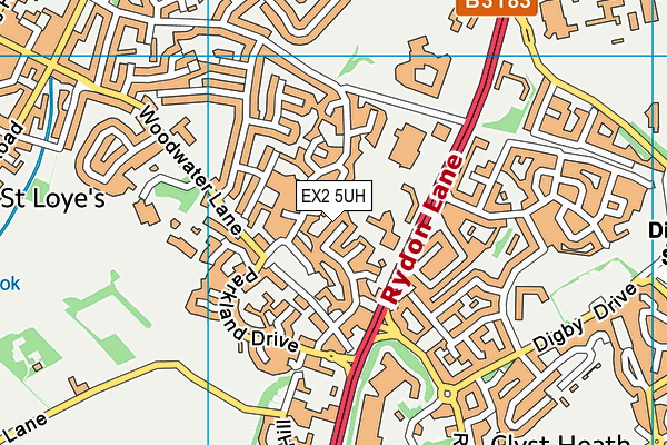 EX2 5UH map - OS VectorMap District (Ordnance Survey)