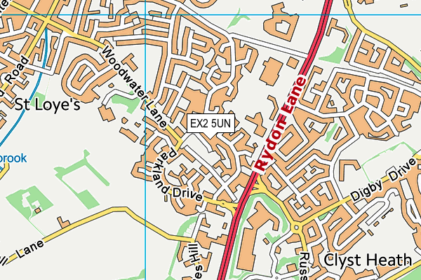 EX2 5UN map - OS VectorMap District (Ordnance Survey)