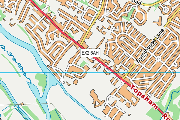 EX2 6AH map - OS VectorMap District (Ordnance Survey)