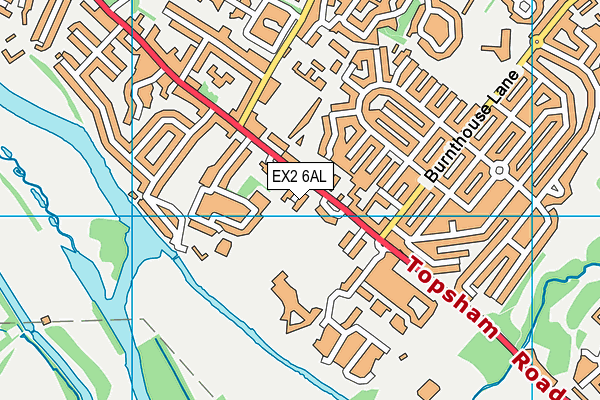 EX2 6AL map - OS VectorMap District (Ordnance Survey)