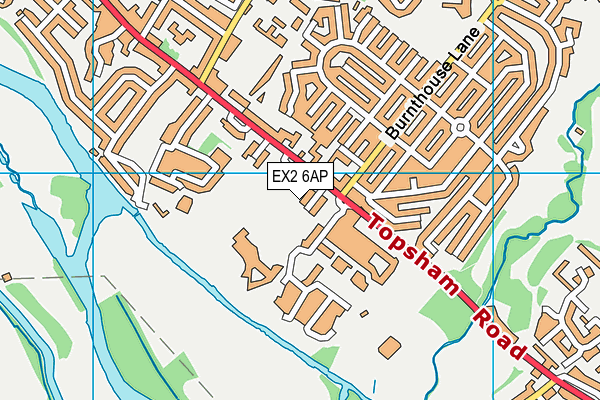 EX2 6AP map - OS VectorMap District (Ordnance Survey)