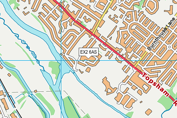 EX2 6AS map - OS VectorMap District (Ordnance Survey)